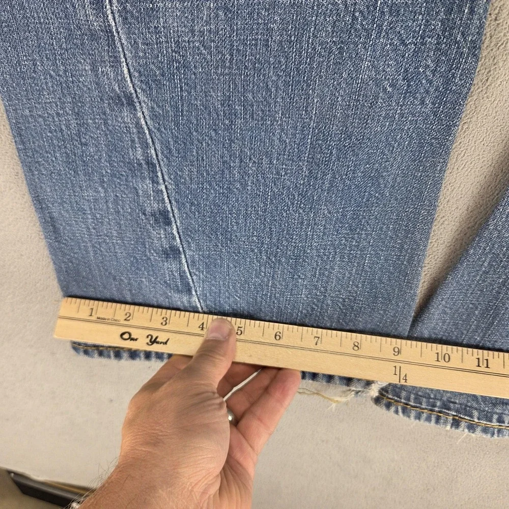 VTG True Religion Jeans Mens Joy Big T Bootcut Flare USA Altered Hem Fits 32x28